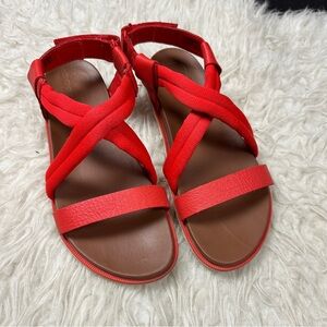 SOREL Roaming Decon Strappy Sandal Sz 8 In Signal Red